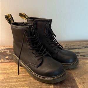 Dr. Martens Black Leather Combat Boots